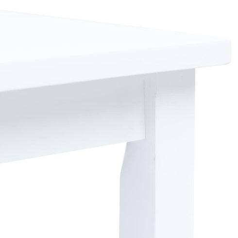 Maison Madeleine -  5 Piece Dining Set Solid Rubber Wood White